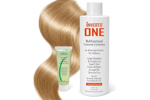 INVERTO ONE 180ml Complex Brazilian Keratin Hair Straightening Smoothing Blowout Professional Results Straighten and Smooths