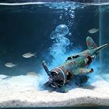XUBX Aquarium Decoration Rock Resin Combat Aircraft Ornament 24 cm view 9
