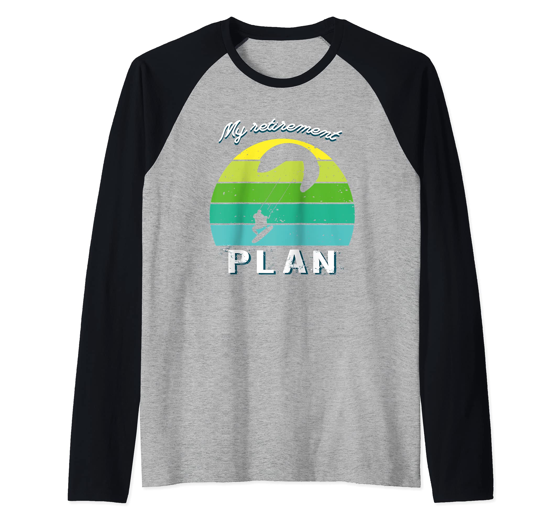 My Retirement Plan Kitesurfing gift Raglan Baseball Tee