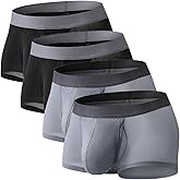 Ouruikia Men's Underwear Boxer Briefs Breathable Quick Dry Boxer Briefs Bulge Enhancing Pouch Underwear