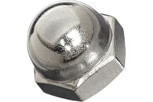 Small Parts 18-8 Stainless Steel Acorn Nut, Grade 8, Right Hand Threads, Meets DIN 1587, M12-1.75 Threads (Pack of 5)