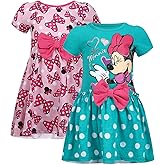 Disney Little Girls' 2 Pack Minnie Rocks The Dots Dresses