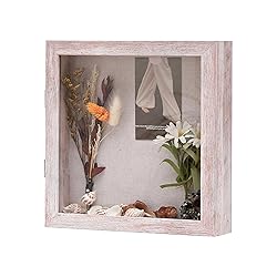 DEMAIKE 10x10 Shadow Box Frame with Linen