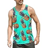 Goodstoworld Mens 3D Tank Top Novelty Graphic Breathable Quick Dry Sleeveless Beach Shirt S-4XL