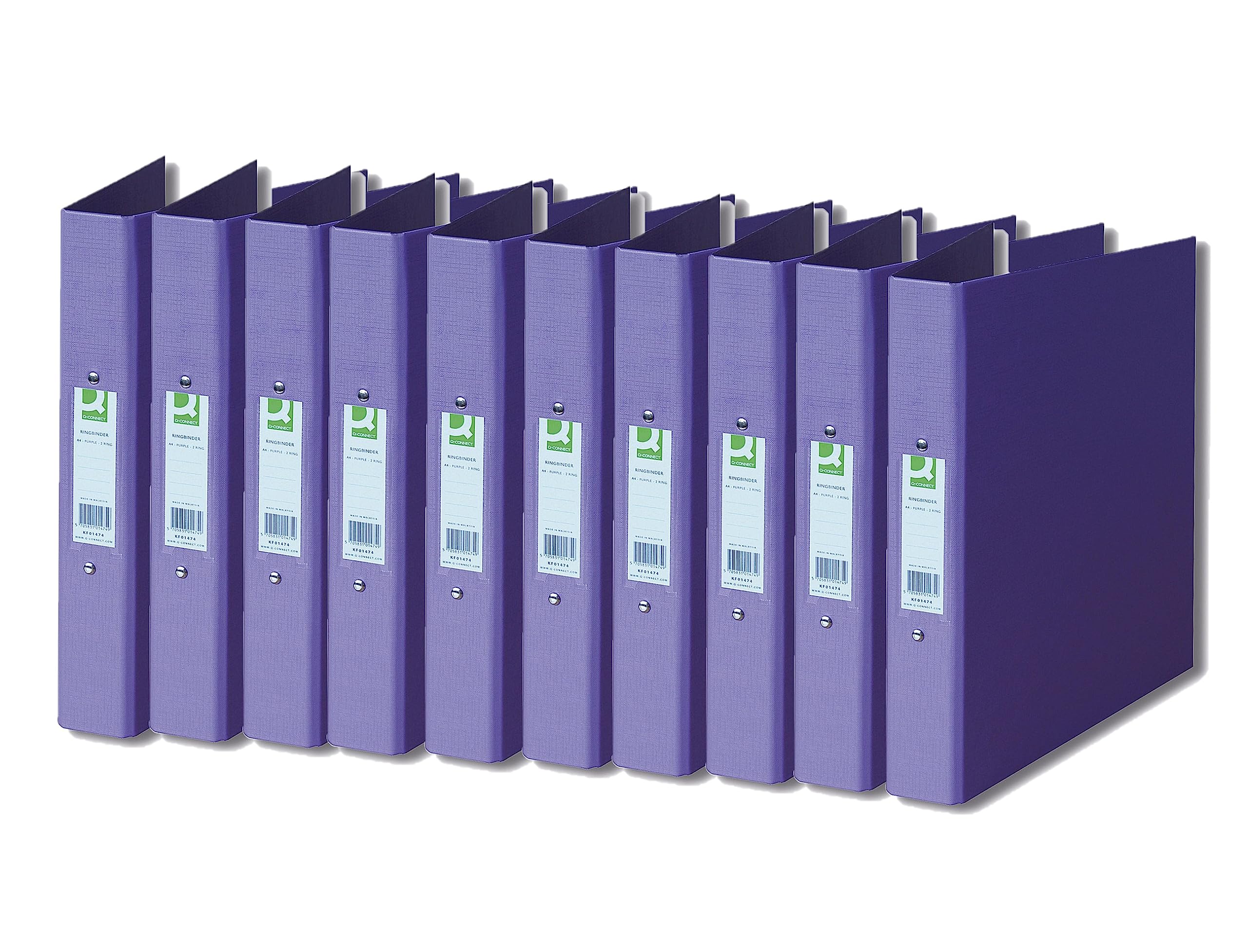 Q-Connect 25mm 2 Ring Binder Polypropylene A4 Purple (Pack of 10)