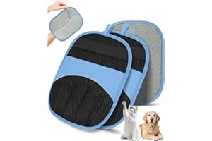 Magic Brush Glove Pet Hair - 2 Pack Electrostatic Grooming Removal Gloves for Dogs and Cats, The Magic Brush Pure Path Yomi P