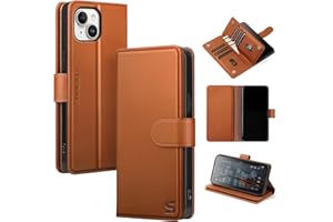Shieldtop Compatible with iPhone 14 Wallet Case with Card Holder,Women Men RFID Blocking PU Leather Folio Flip TPU Protective Cover Credit Card Slots,Phone Case for Apple 14 6.1",Light Brown