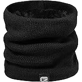 GADIEMKENSD Winter Neck Gaiters, Unisex Thermal Thick Warm Fleece Lined Stretchy Windproof Cold Weather