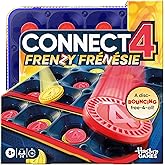Connect 4 Frenzy Game, Bounce Discs 4 The Win, Family Party Game, Ages 8+, 2 to 6 Players, 10 Mins. Portable Games (English &