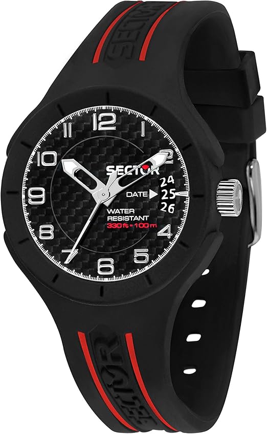Sector No Limits Orologio Analogico al Quarzo Uomo con Cinturino in Pelle R3271794016