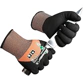 Schwer ANSI A6 Cut Resistant Work Gloves, 3/4 Dipped Coating, CR3709, L | Touchscreen, Non-PFAS, Cut Proof Glove, for Woodworking, Glass Metal Cutting, Construction, Fishing, Gardening, Warehousing