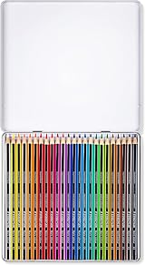 Staedtler Noris Colour 24 Pencils Tin Assorted Colours Hexagonal view 2