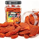 Dulces Colibri - Mango Chamoy | PREMIUM | MEDIUM SPICY | Family Size - 16oz Jar | Mess Free | Soft Chewy Mango Slices |
