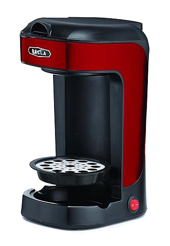BELLA Scoop One Cup Coffee Maker, x x inches, Red