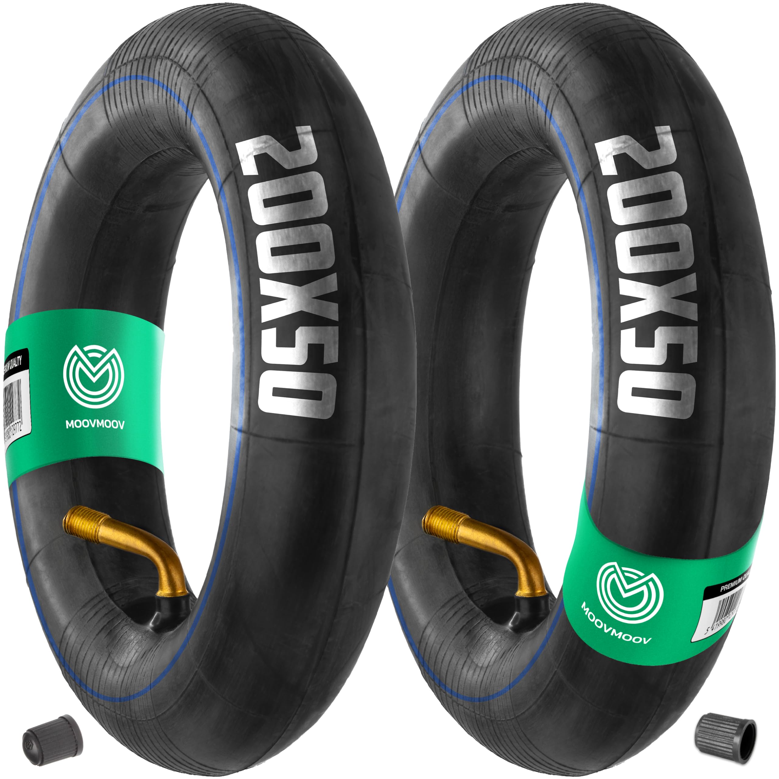 MOOVMOOV (2-Pack) Inner Tubes 200x50 Electric Scooter 8x2 Bent Valve 90/45 - Compatible with Speedway Mini 4 Pro & Other Models - for 8-inch Wheel Tube Replacement