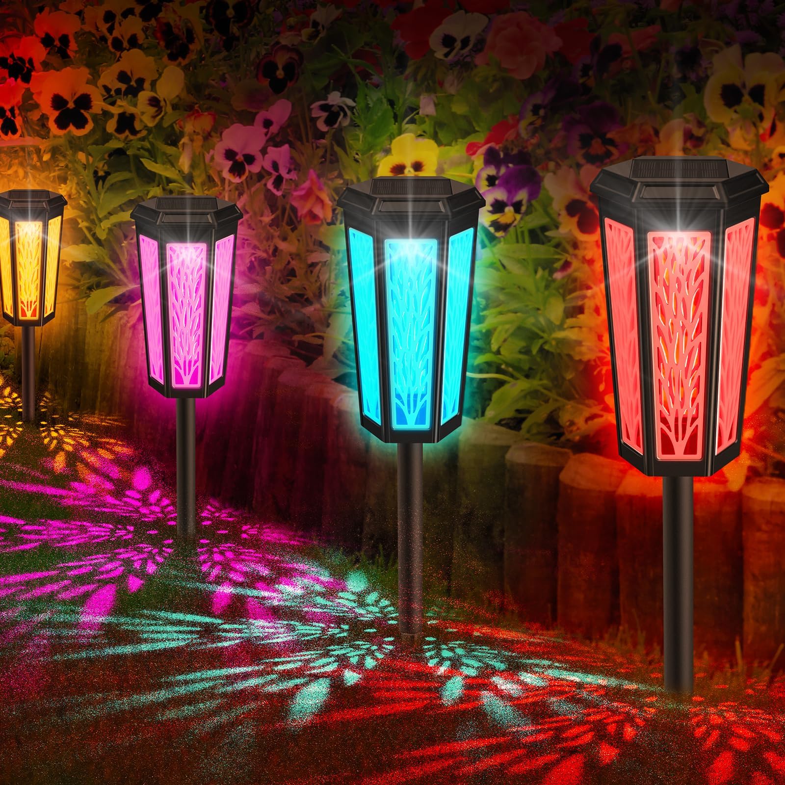 FANTICDE Solar Lights Outdoor Garden 10pcs