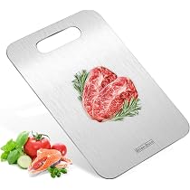Stron-Dura Stainless Steel Cutting Board – 15.4 X 11 Inch Titanium-Coated Board For Meat, Veggies