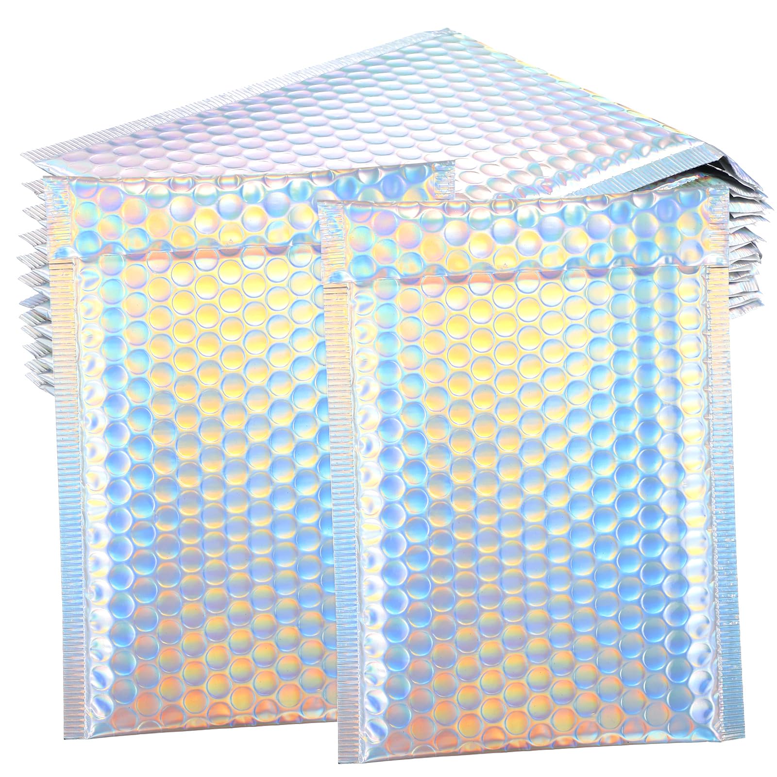 VALICLUD 12pcs Iridescent Mailing Self-Adhesive Envelopes for Shipping Tear-Resistant Packing Cushioning for Clothing Phone Cases and More
