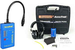 ACCU-TRAK Superior AccuTrak VPE-GN PRO Gooseneck Ultrasonic Leak Detector Professional Kit, Includes VPE Leak Detector, Headset, Battery, Large Carry Case, Waveguide, Noise Blocking Headphones