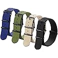 Ritche Christmas Gift Military Ballistic Nylon Strap 16mm 18mm 20mm 22mm Premium Nylon Watch Band Strap With Stainless Steel Buckle (4 Packs), White Elephant Gifts, Stocking Stuffers for Men