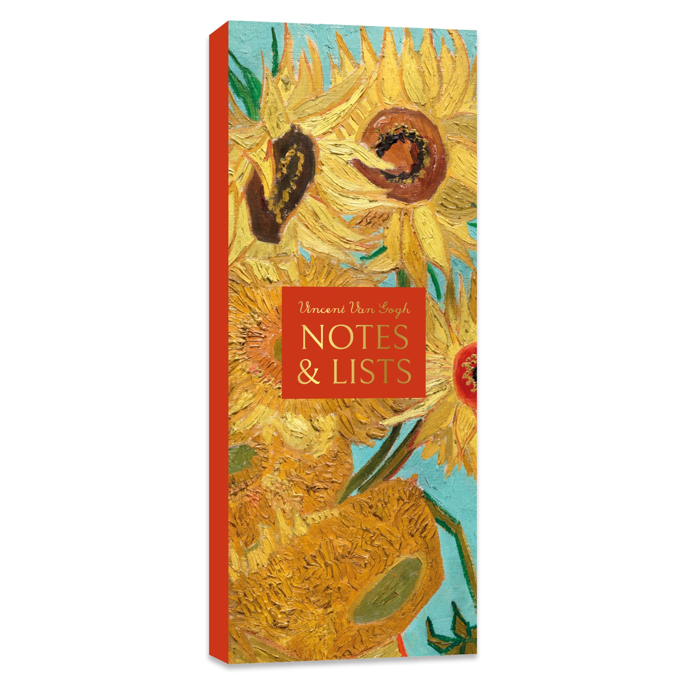 Robert Frederick Tall Notepad and List Set with Pencil - Van Gogh Sunflowers Design