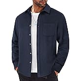 COOFANDY Mens Flannel Shirts Long Sleeve Lightweight Plaid Shirt Casual Button Down Shirts Jacket