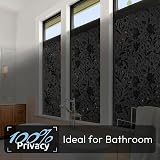rabbitgoo 3D Blackout Window Film 44.5x200 cm Privacy UV Blocking view 5