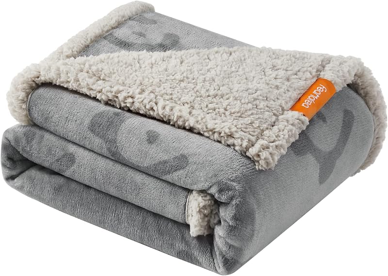 Feandrea Waterproof Dog Blanket Sherpa Fleece 127x101 cm Grey