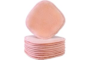 Polyte Premium Hypoallergenic Chemical Free Microfiber Fleece Makeup Remover and Facial Cleansing Cloth 10 Pack (5x5 in, Ligh