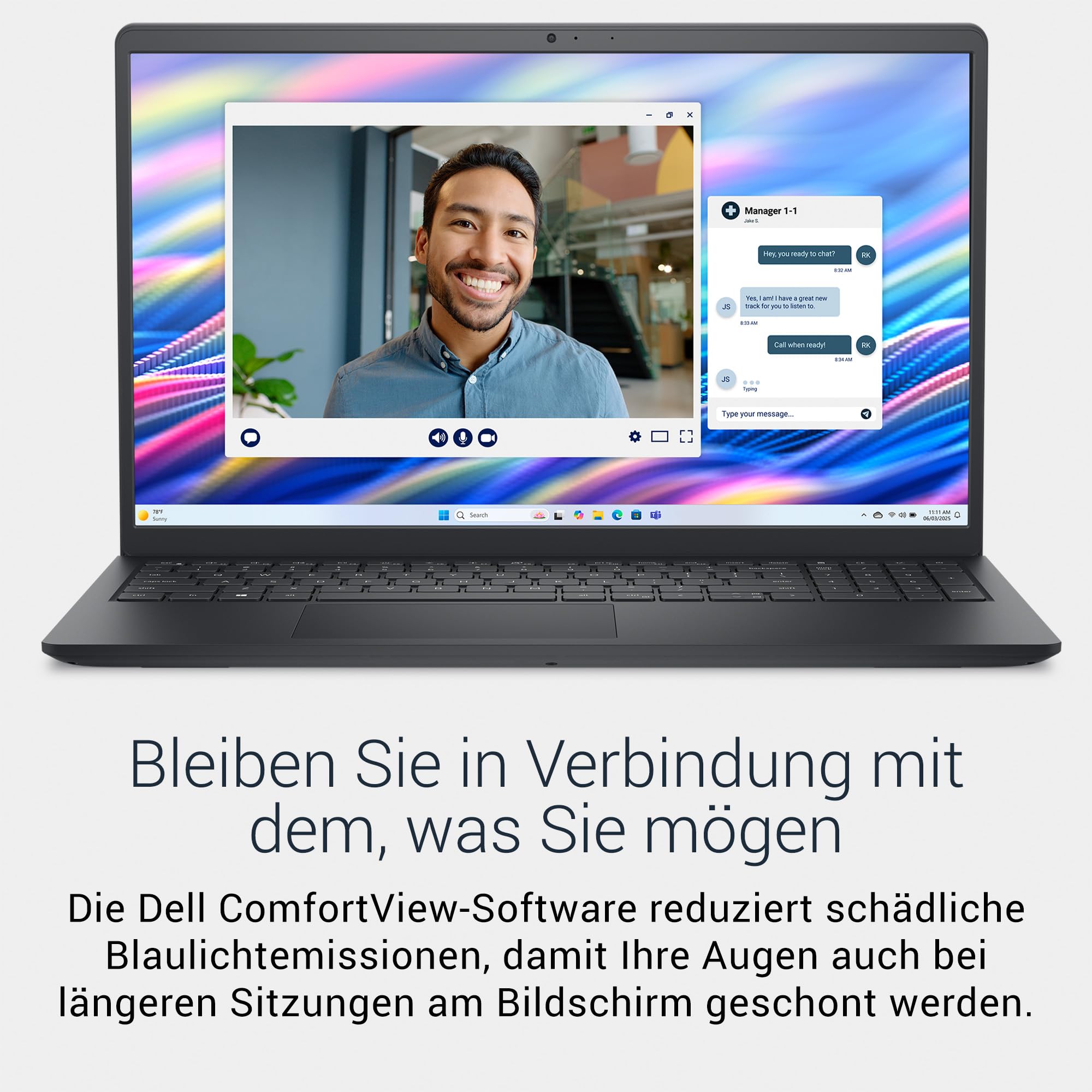 Dell 15 Laptop DC15250 15.6" FHD (1920 x 1080) 120Hz, Intel Core 3 100U, Intel UHD Graphics, 8GB RAM, 512GB SSD, Windows 11 Home, QWRTZ Backlit Keyboard - Black 3