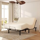 Softa Queen Adjustable Bed Frame, Head &amp; Foot Lift, Electric Bed Base with Remote Control, Whisper Quiet Motor, Oxford Fabric Bedspread, Mattress Holder, Easy Assembly