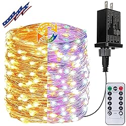 (Warm White ⇋ Multicolor) 66Ft 200LED Fairy