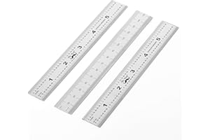 Mr. Pen- Machinist Ruler, 3 Pack, Metric, Precision, Stainless Steel, 6 inch