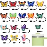 16Pcs Butterfly Straw Cover Topper for Stanley 40oz Tumbler Straw Cap for 0.4inch Straws Stanley Cup Accessories