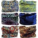 VANCROWN Headwear Wide Headbands Scarf Head Wrap Mask Neck Warmer by (6PC.Bohemia Series)