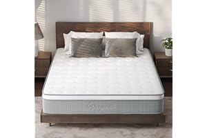 Vesgantti Queen Mattresses, 10 Inch Innerspring Hybrid Queen Size Mattress, Pressure Relief Pocket Spring Mattress in a Box with Breathable Memory Foam, Medium Firm, CertiPUR-US Certified