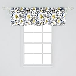 Ambesonne Garden Window Valance, Romantic Peony