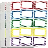 L LIKED 400 Stickers - 3.5" x 2.25"Colors Plain Name tag Labels with Perforated Line for School Office Home (Star - 400 Labels)