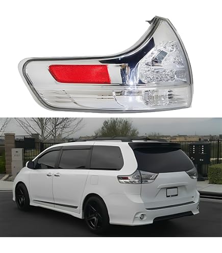 For Toyota Sienna 2011-2013 14 Left&Right Side Pair Brake Lamp Outer Tail Light