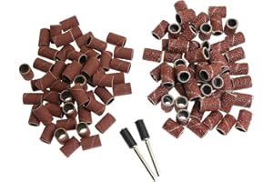 Longdex Sanding Band Sleeves 100PCS 1/2 inch 60/120 Grit Sand Drum with 2 PCS 1/8 inch Drum Mandrel