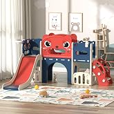 NYEEKOY 9 in 1 Toddler Slide and toddler outdoor playset