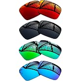 4 Pairs Replacement Lenses for Oakley Holbrook XL OO9417 Sunglasses &ndash; Anti-Scratch Lightweight Lens &ndash; Solid Black + Emerald + Ice Blue + Fire Red