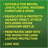 Cuprinol Low Odour Woodworm Killer 1 Litre Natural view 3