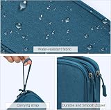 FYY Travel Cable Organiser 2-Layer Waterproof Pouch Dark Green 19x11x5.5cm view 4