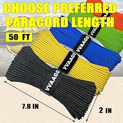 VVAAGG 1000lb Black Rope Cord Utility Nylon Heavy