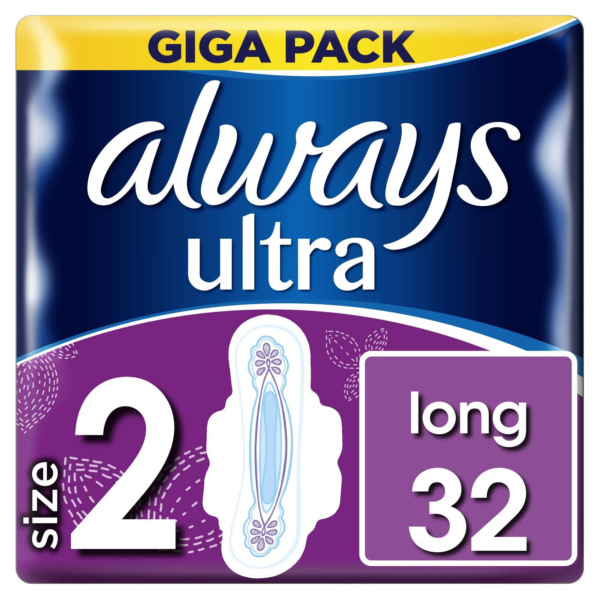 Always Ultra Pads, Long with Wings, Pack of 3 (3X 32 Items)