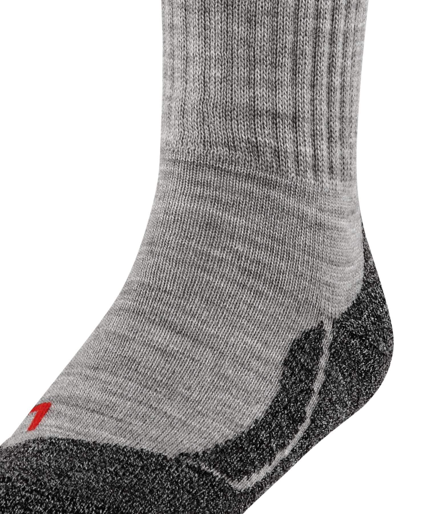FALKE Unisex Kinder Socken Active Warm K So Wolle Funktionsmaterial dick atmungsaktiv einfarbig 1 Paar, Grau Mid Grey Melange 3530, 27-30 6