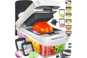 Mueller The Real Original Pro Vegetable Chopper & Mandoline Slicer, 10-in-1 | since 2013, 8 Blade Food Veggie Chopper, Onion Vegetable Cutter with Container, Kitchen Gadgets & Essentials