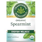 Traditional Medicinals Organic Spearmint, 16 Tea Bags | Supports Everyday Wellness, Healthy &amp; Refreshing, Kosher, Non-GMO, Caffeine-Free, Compostable