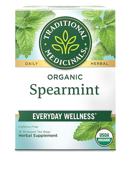 TRADITIONAL MEDICINALS ORGANIC, SPEARMINT TEA – SUPPORTS EVERYDAY...